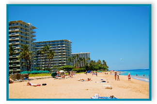 View of Condos at  Kaanapali Beach Resort, Maui Hawaii