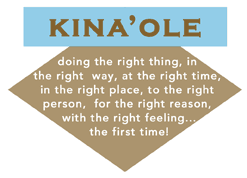 Kina'ole - Hawaiian Saying